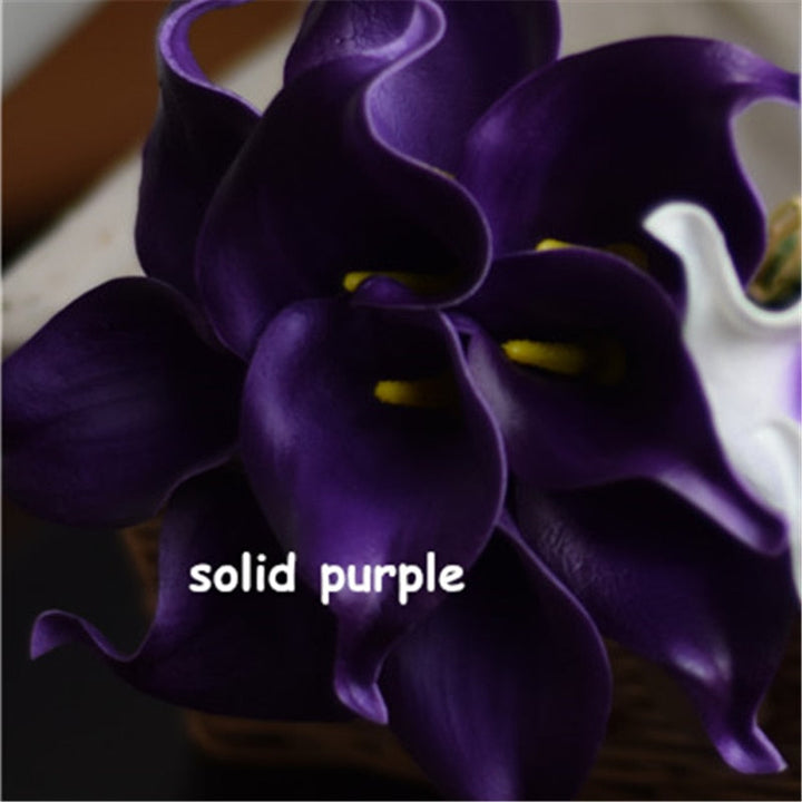 10 marine blue Calla lily PU Real Touch flowers wedding decoration bouquets table decoration artificial flowers home decor