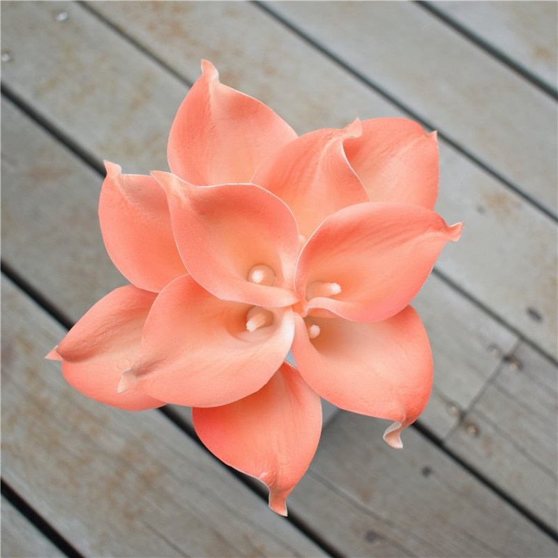 10 marine blue Calla lily PU Real Touch flowers wedding decoration bouquets table decoration artificial flowers home decor