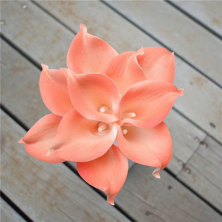 10 marine blue Calla lily PU Real Touch flowers wedding decoration bouquets table decoration artificial flowers home decor