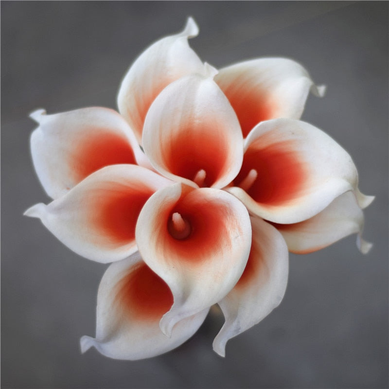 10 marine blue Calla lily PU Real Touch flowers wedding decoration bouquets table decoration artificial flowers home decor