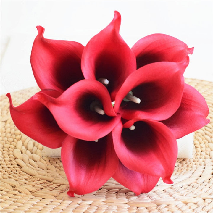 10 marine blue Calla lily PU Real Touch flowers wedding decoration bouquets table decoration artificial flowers home decor