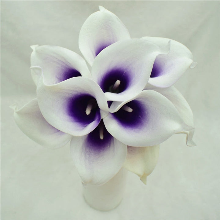 10 marine blue Calla lily PU Real Touch flowers wedding decoration bouquets table decoration artificial flowers home decor