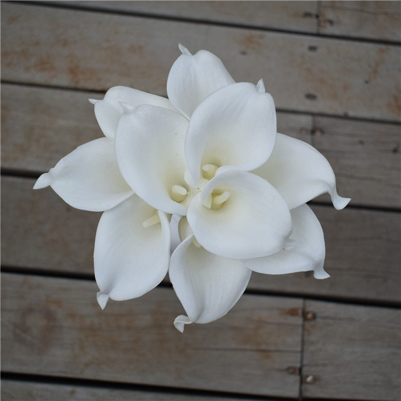 10 marine blue Calla lily PU Real Touch flowers wedding decoration bouquets table decoration artificial flowers home decor