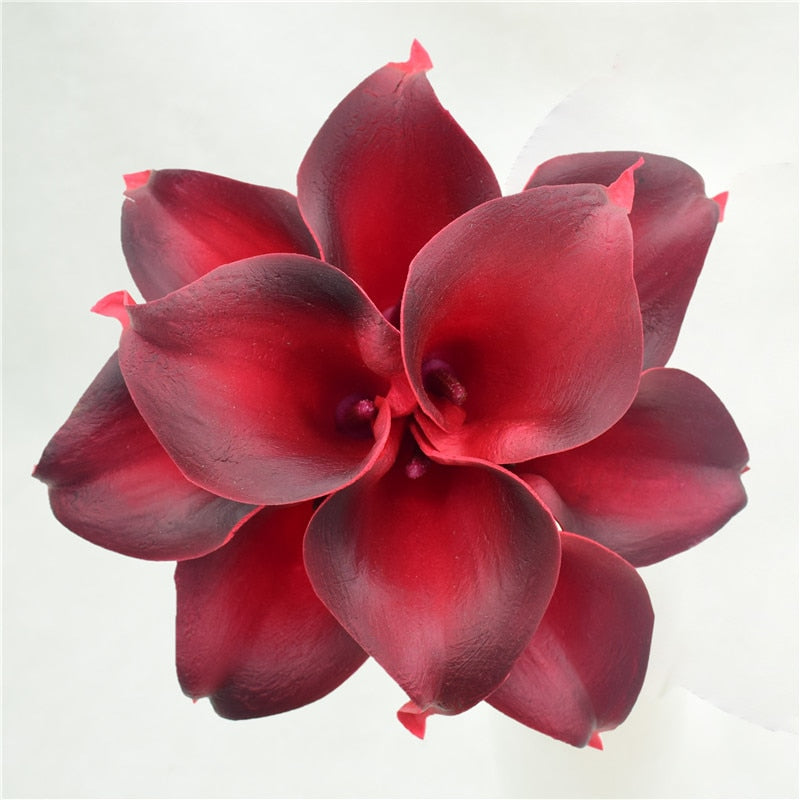 10 marine blue Calla lily PU Real Touch flowers wedding decoration bouquets table decoration artificial flowers home decor