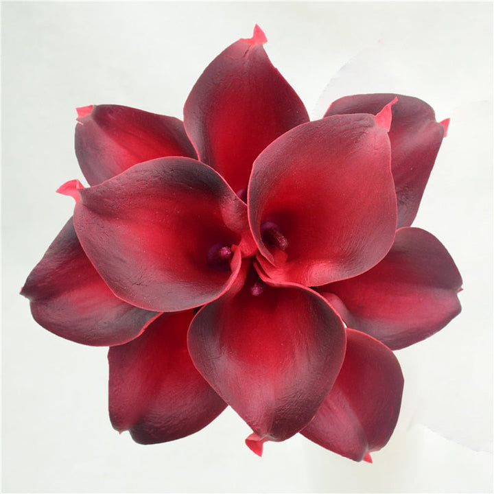 10 marine blue Calla lily PU Real Touch flowers wedding decoration bouquets table decoration artificial flowers home decor