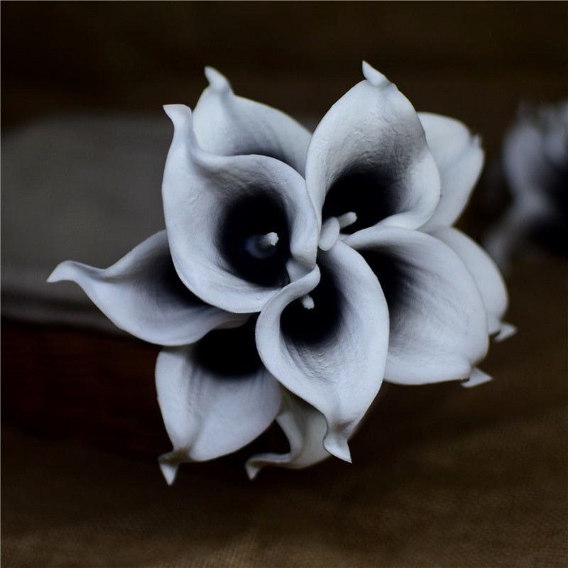 10 marine blue Calla lily PU Real Touch flowers wedding decoration bouquets table decoration artificial flowers home decor