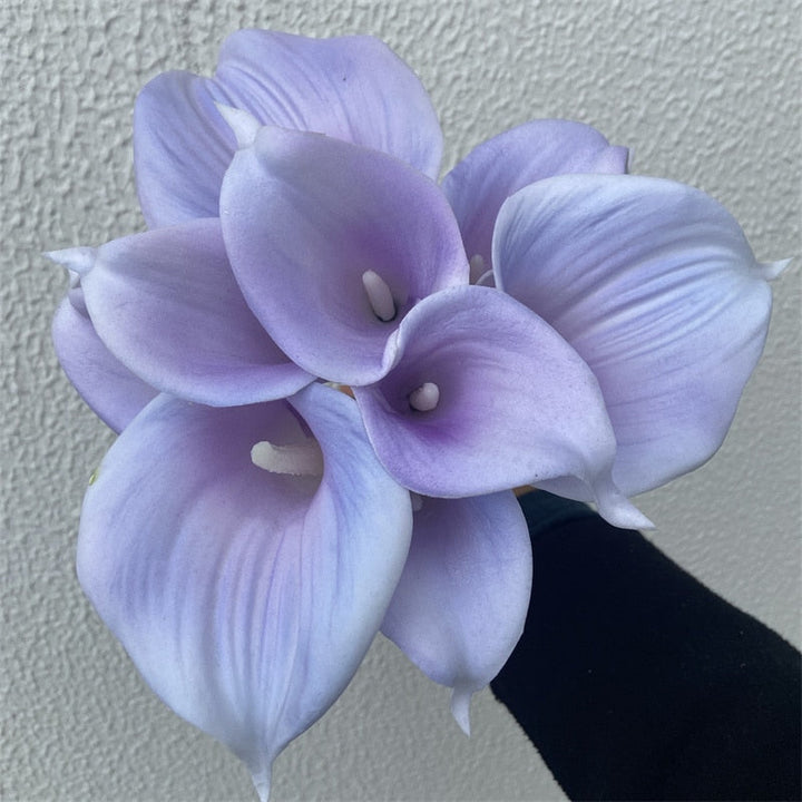 10 marine blue Calla lily PU Real Touch flowers wedding decoration bouquets table decoration artificial flowers home decor