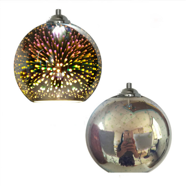 Modern creative 3D colourful firework glass 1-light dome pendant lamp