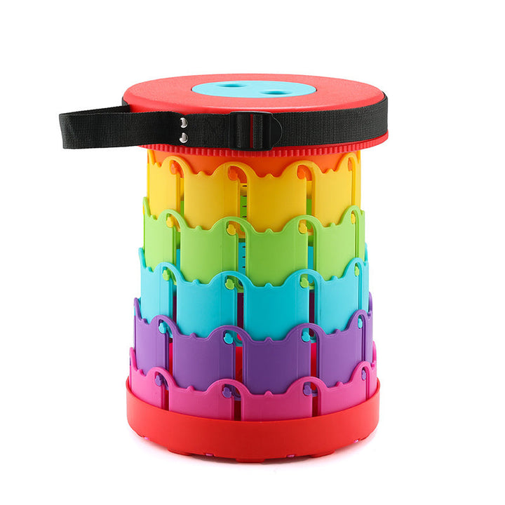 Improved retractable folding stool