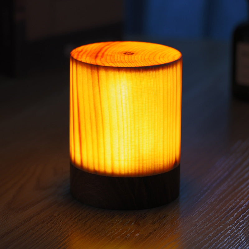 LumiWood – LED table lamp with battery and touch control