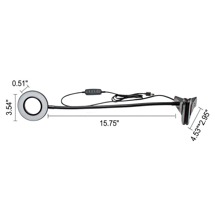 Creative simple USB pants button LED reading clip desk lamp