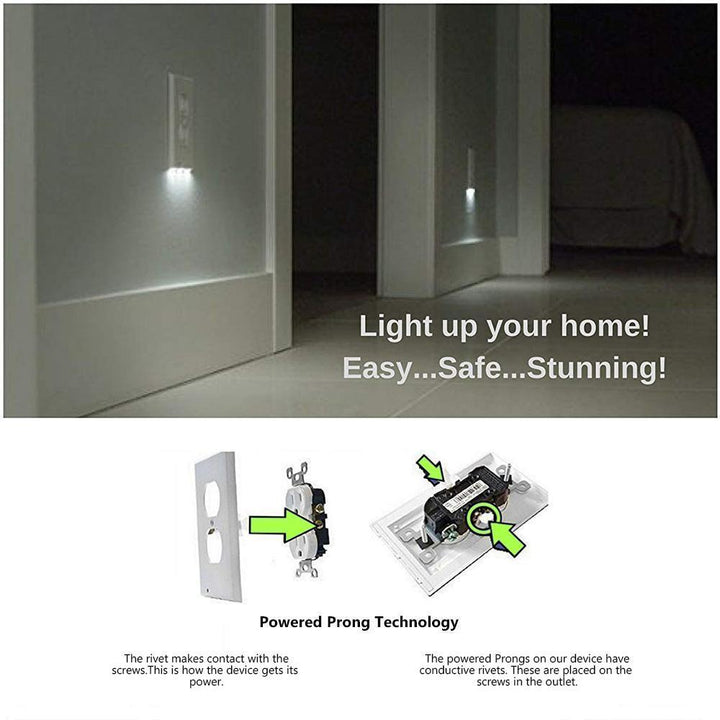 Outlet wall plate with LED night lights