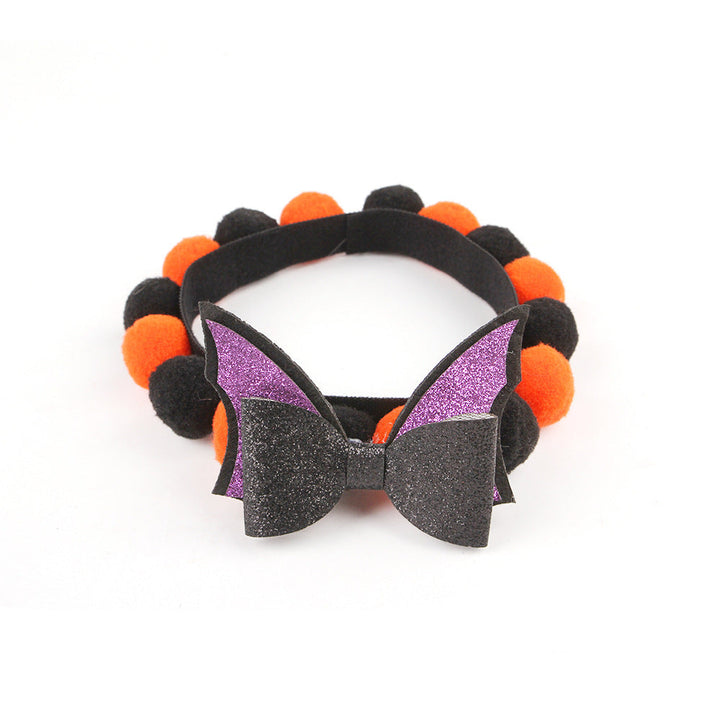 Halloween Pet Collar – Adjustable Dog and Cat Neck with Pumpkin and Skull Designs