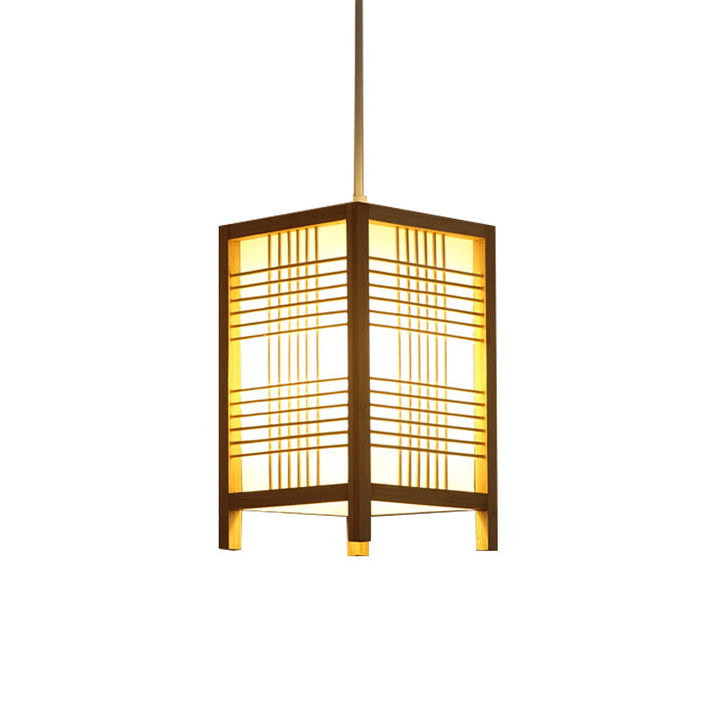Traditional Japanese Lantern Made of Wood