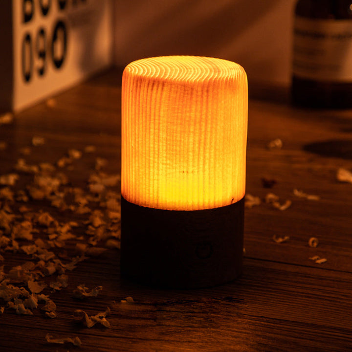 LumiWood – LED table lamp with battery and touch control