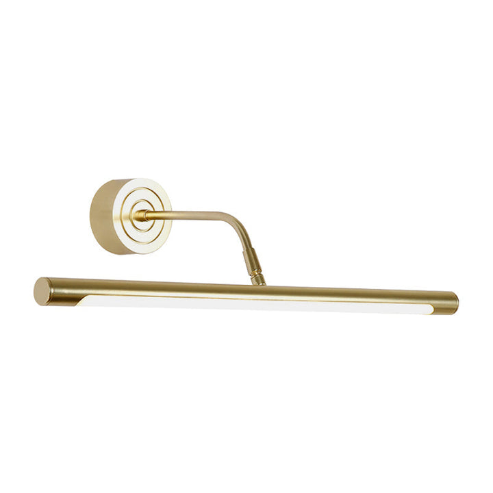 16"/20" W Slim Cylindrical Makeup Mirror Light Modernism Metal LED Gold Wall Mount Lamp for Bedroom, Warm/White Lighting