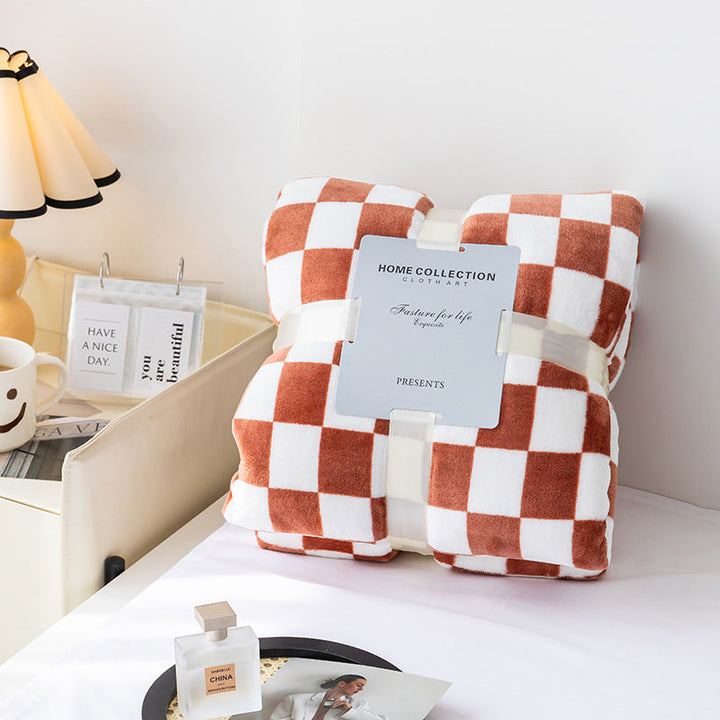 Stylish blanket in checkered pattern for your home