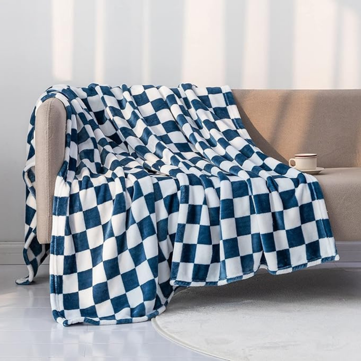 Stylish blanket in checkered pattern for your home
