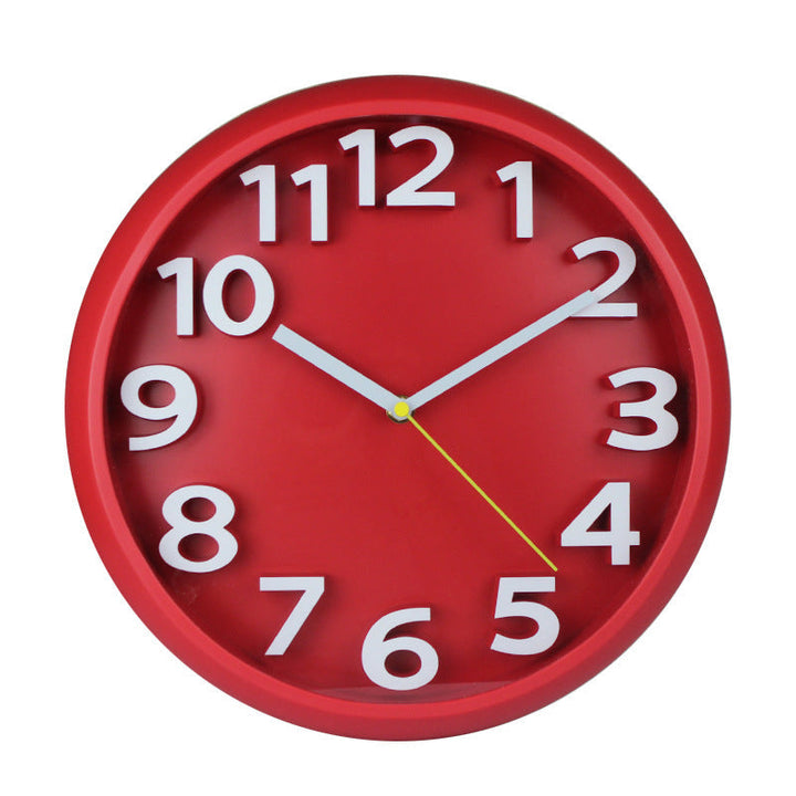 3D Large Number Silent Wall Clocks 12.5 Inch Battery Operated