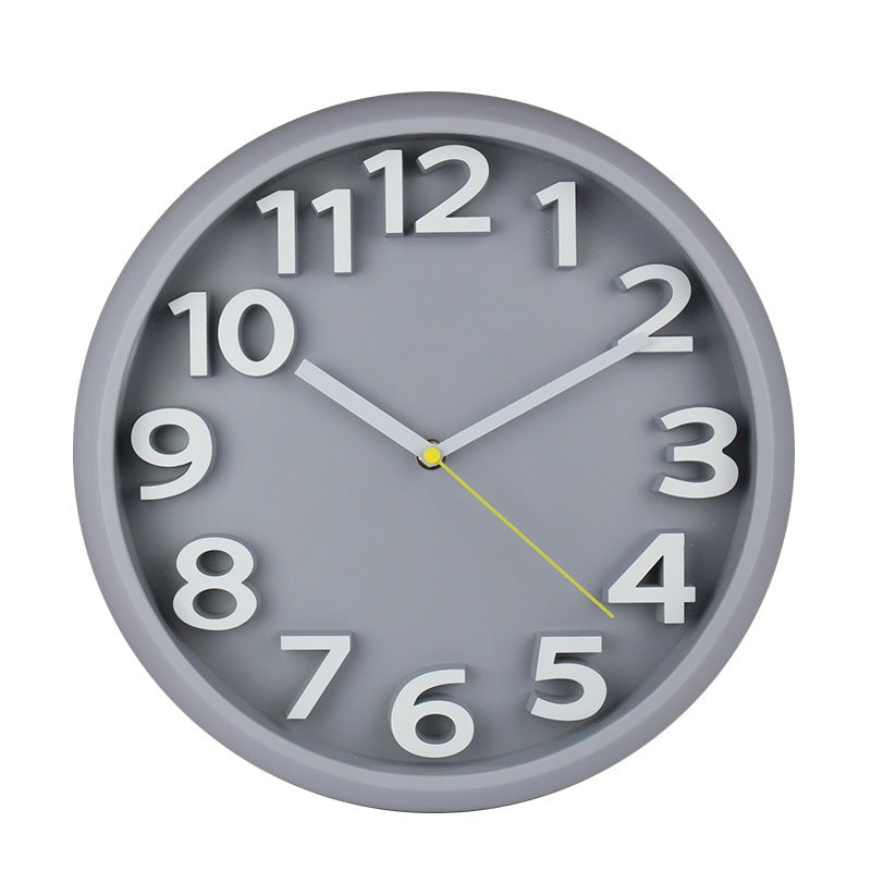 3D Large Number Silent Wall Clocks 12.5 Inch Battery Operated