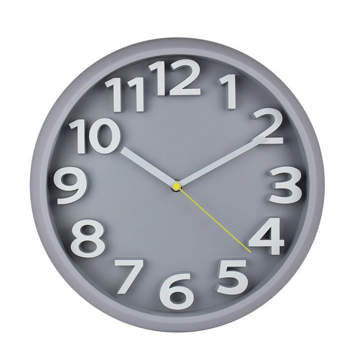 3D Large Number Silent Wall Clocks 12.5 Inch Battery Operated