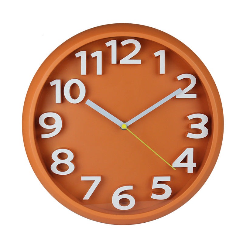 3D Large Number Silent Wall Clocks 12.5 Inch Battery Operated
