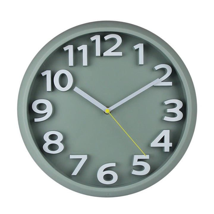 3D Large Number Silent Wall Clocks 12.5 Inch Battery Operated