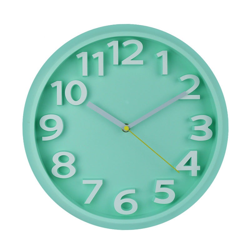 3D Large Number Silent Wall Clocks 12.5 Inch Battery Operated