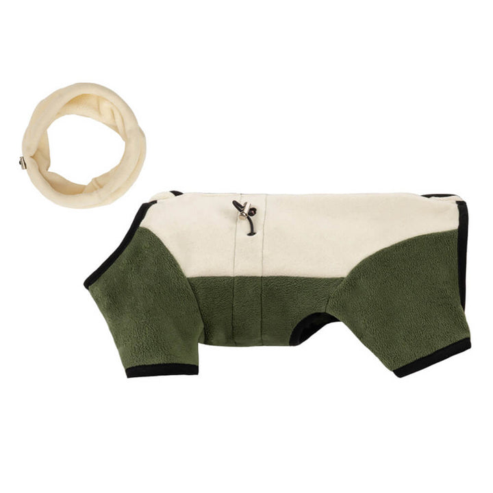 Full Protection Polar Fleece Dog Overall with Removable Collar