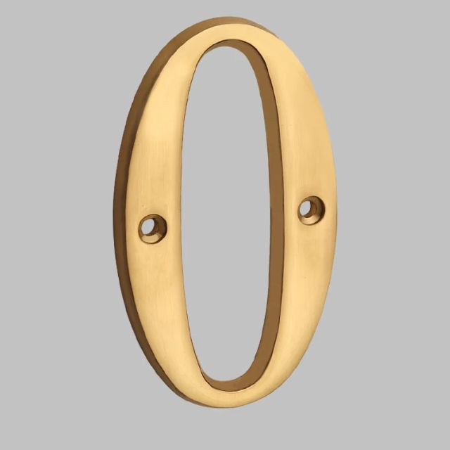 Traditional house numbers made of solid brass