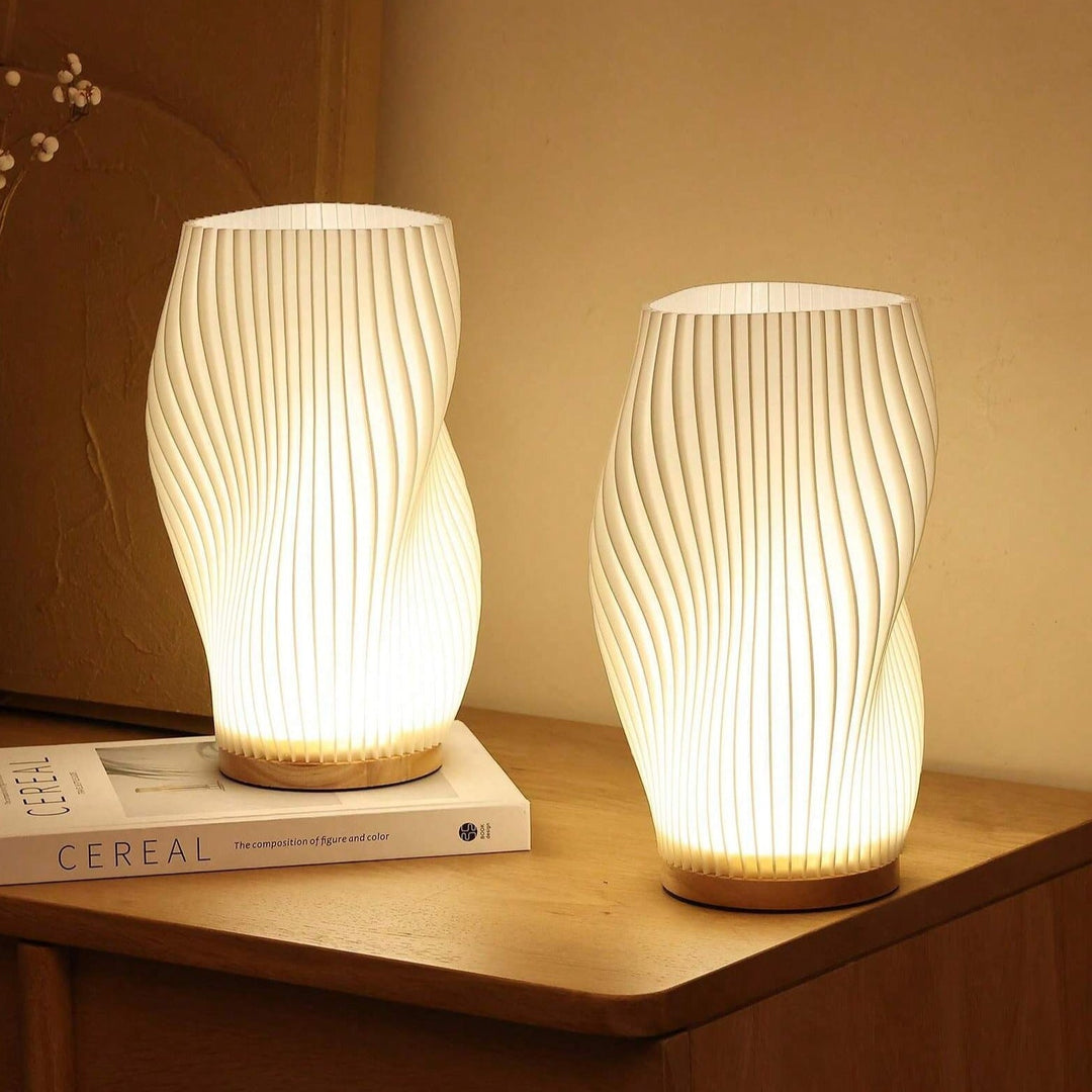 USB-Driven &amp; Elegant Wave-Design Table Lamp | WaveGlow