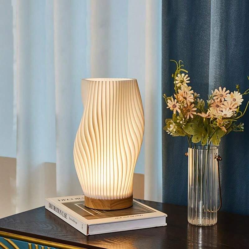 USB-Driven &amp; Elegant Wave-Design Table Lamp | WaveGlow
