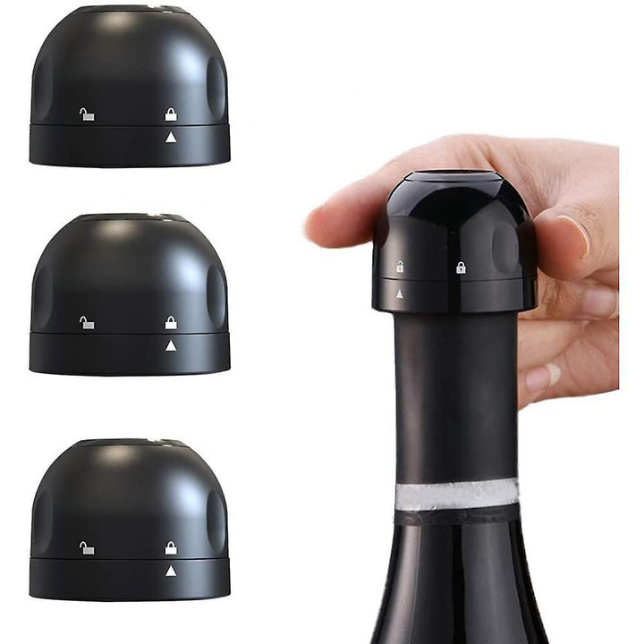 Reusable leak-proof silicone sealing cap for champagne and wine bottles