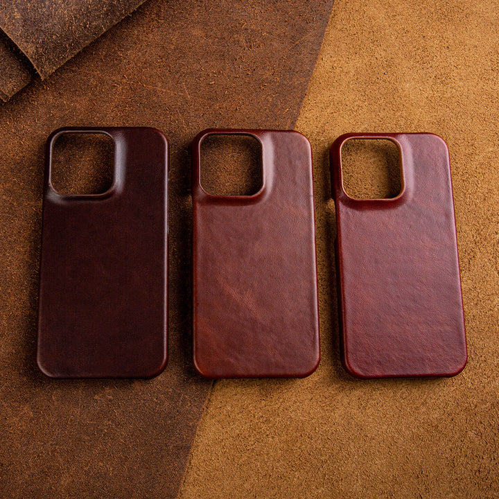BowLtt|Premium Genuine Leather iPhone Case(Material: Top-Grain Cowhide; Thickness: 1.2mm; Application: Drop Protection, Business &amp; Luxury Daily Use)