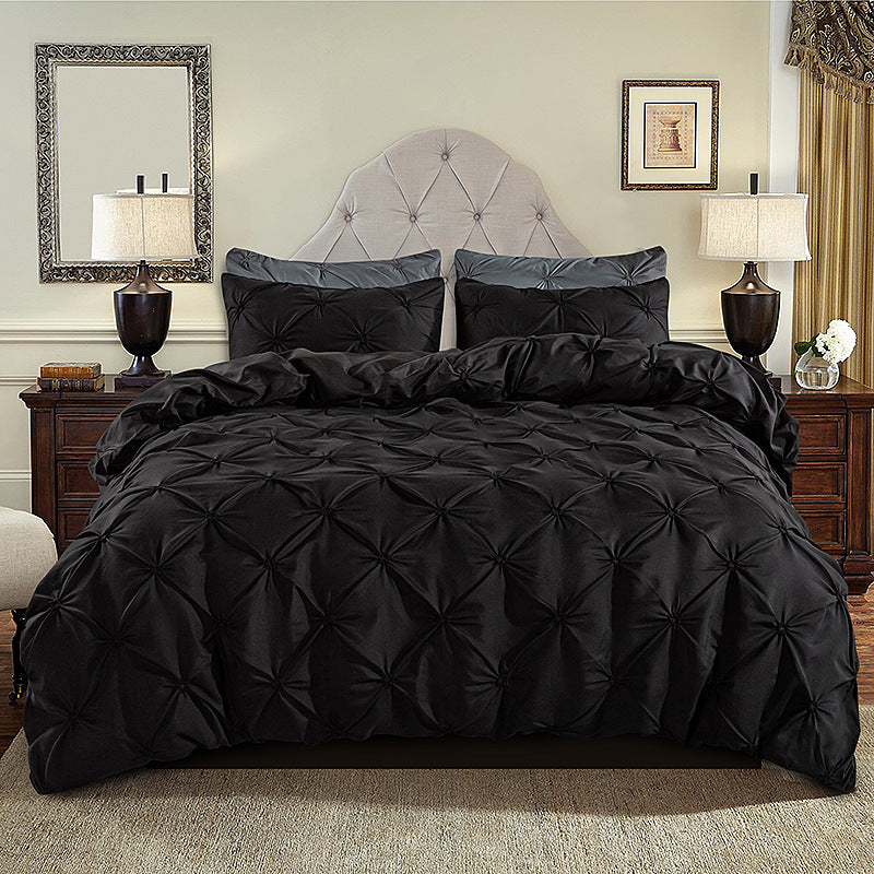 丨 Embroidered Craft Three-piece Bedding Set (Pillowcase &amp; Quilt Cover)