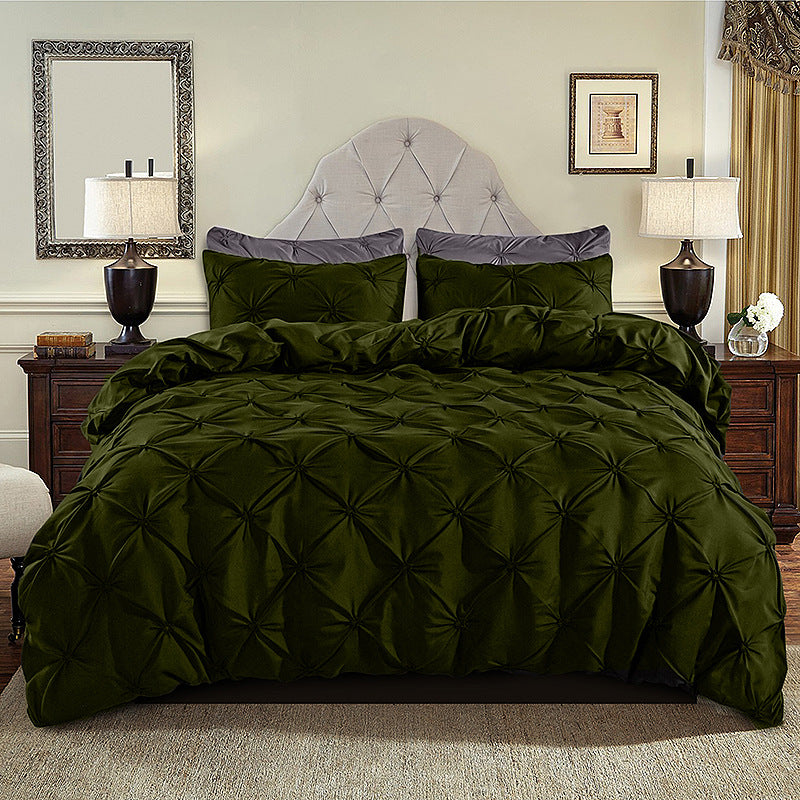 丨 Embroidered Craft Three-piece Bedding Set (Pillowcase &amp; Quilt Cover)