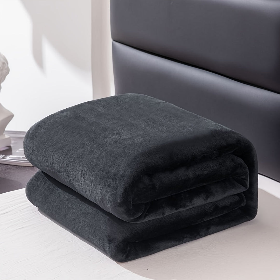 Soft and warm grey flannel blanket for all seasons