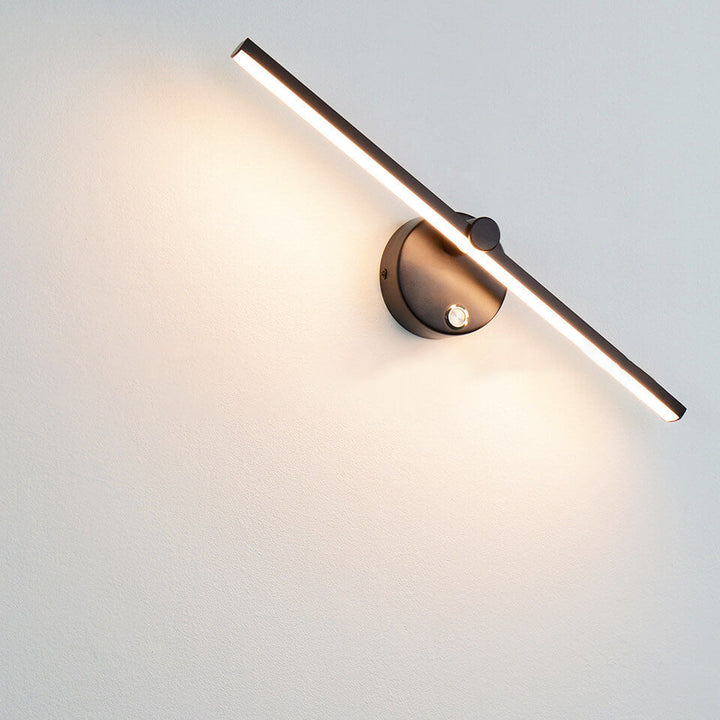 Nordic Minimalist Aluminium Long Bar Switch LED Mirror Wall Light Lamp