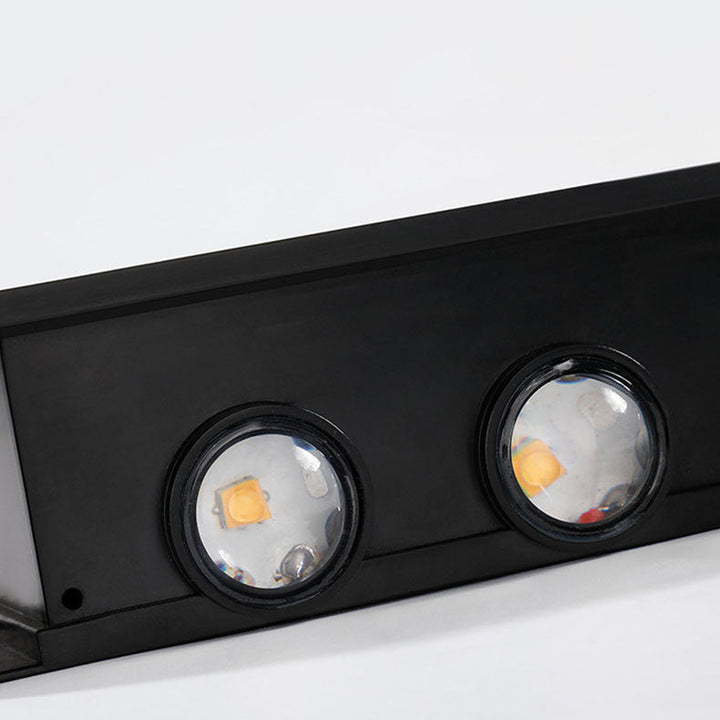 Modern Simplicity Solar Waterproof Rectangular ABS PMMA LED Wall Light Lamp For Outdoor Patio