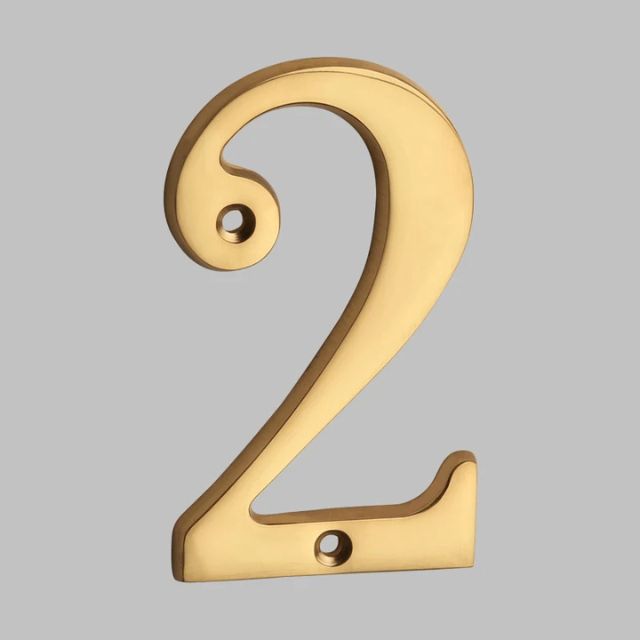 Traditional house numbers made of solid brass