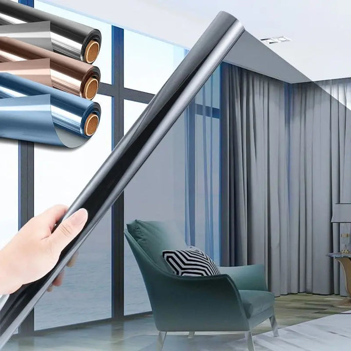Disposable mirror film for windows – Thermal insulation &amp; UV pRedection