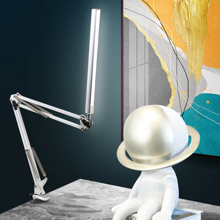 LED Foldable Long Arm Clip Eye Protection USB Reading Table Lamp