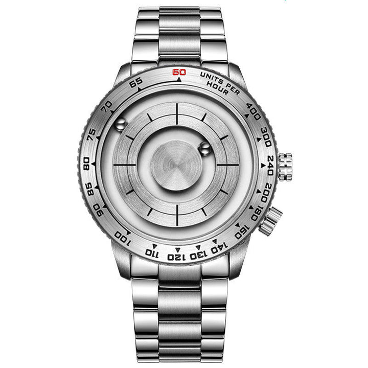 Cool Magnetic Levitation Men Watch, with No Mirror Design, Quartz Movement, Steel Strap &amp; Waterproof