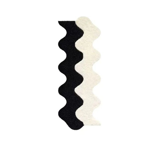 Abstract colour Block Rug made of Cotton-Polyester