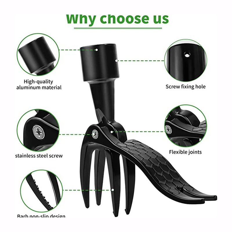Stainless steel adjustable long handle removable weeder