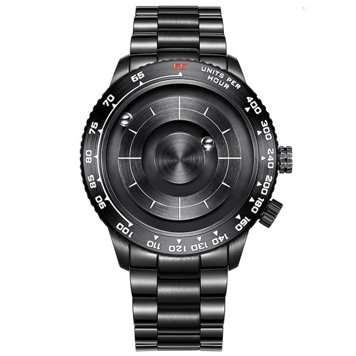 Cool Magnetic Levitation Men Watch, with No Mirror Design, Quartz Movement, Steel Strap &amp; Waterproof