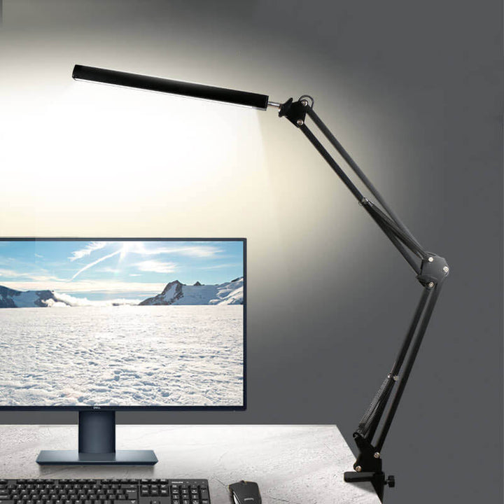 LED Foldable Long Arm Clip Eye Protection USB Reading Table Lamp