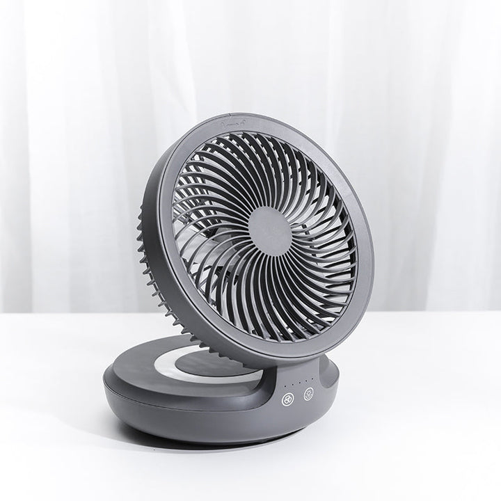 Rechargeable Foldable Desktop Fan, with Four Modes, Night Light and Adjustable Angle, for Study, Sleep, Work and Outdoors |
