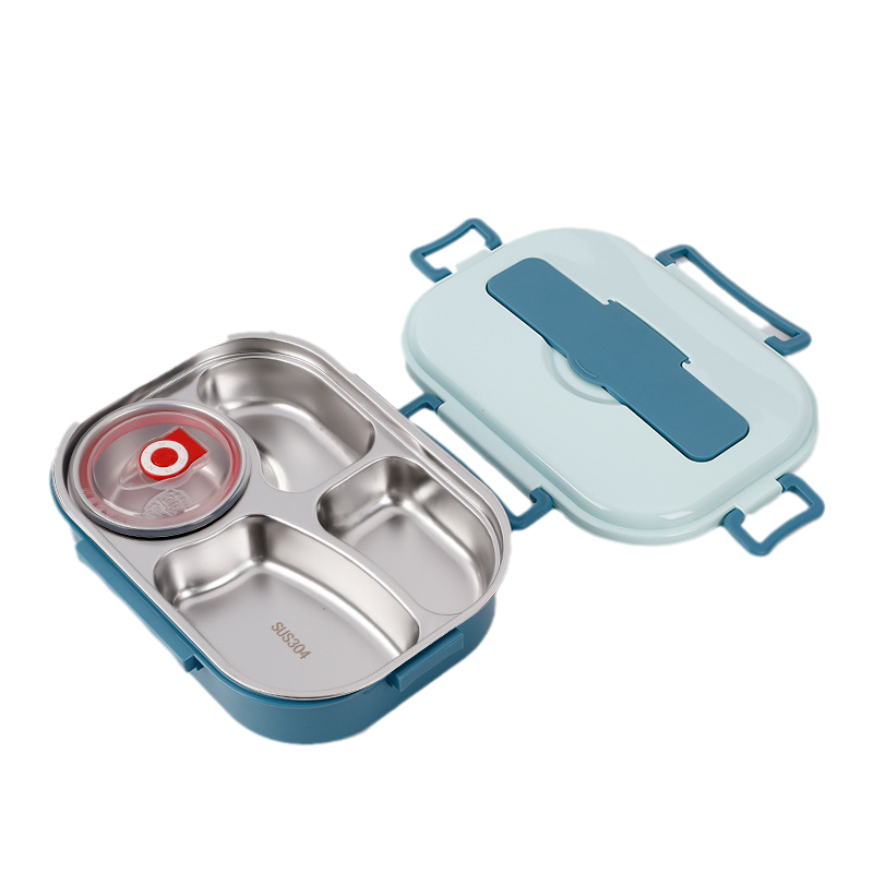 Bento lunch box made of stainless steel