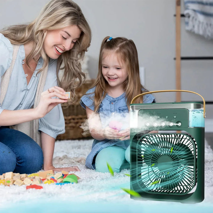 3-in-1 Portable Air Cooler with Humidifier and LED Night Lights |